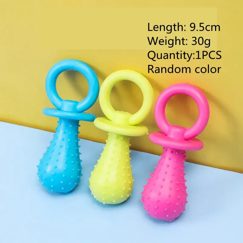 Cute Small Dog Chew Toy – Bite-Resistant Rubber & Random Color