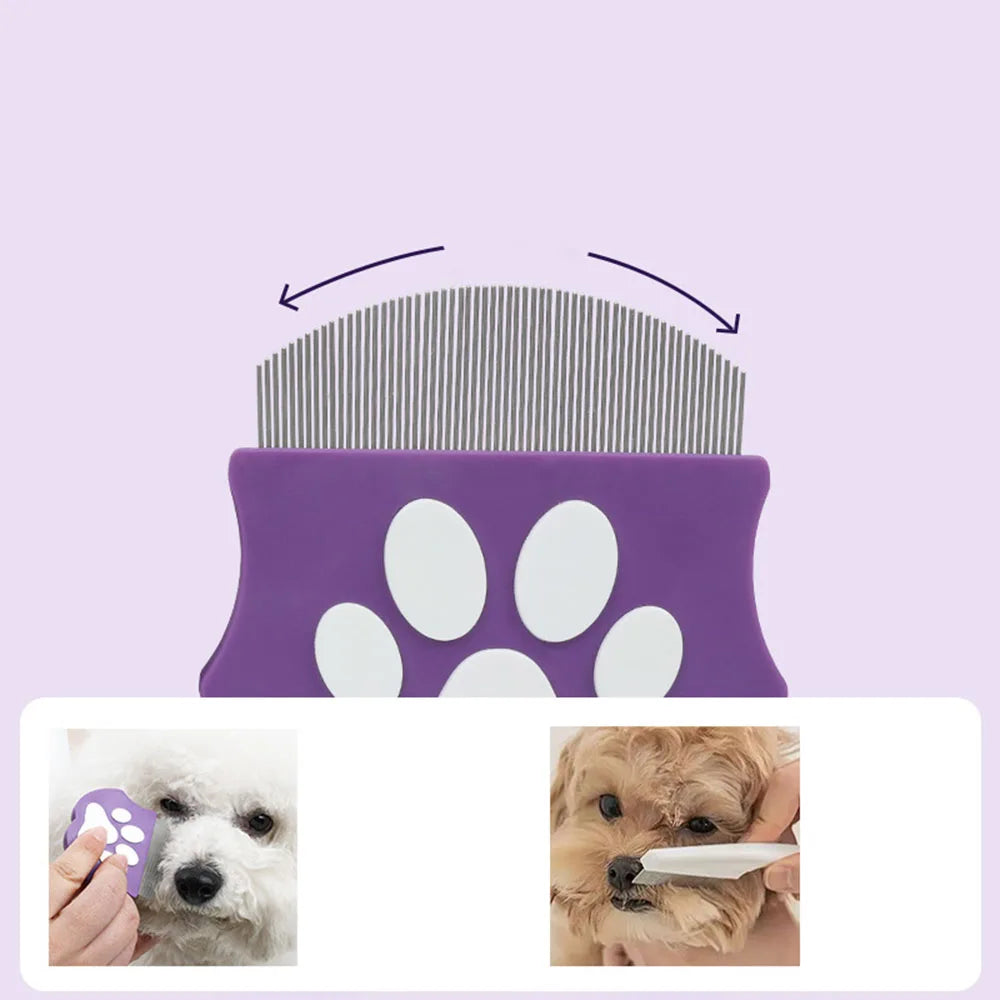 Mini Pet Face Comb – Stainless Steel & Gentle Flea Removal