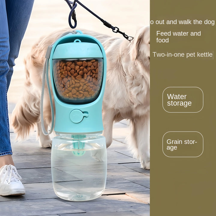 Pet Water Bottle  with Food Storage