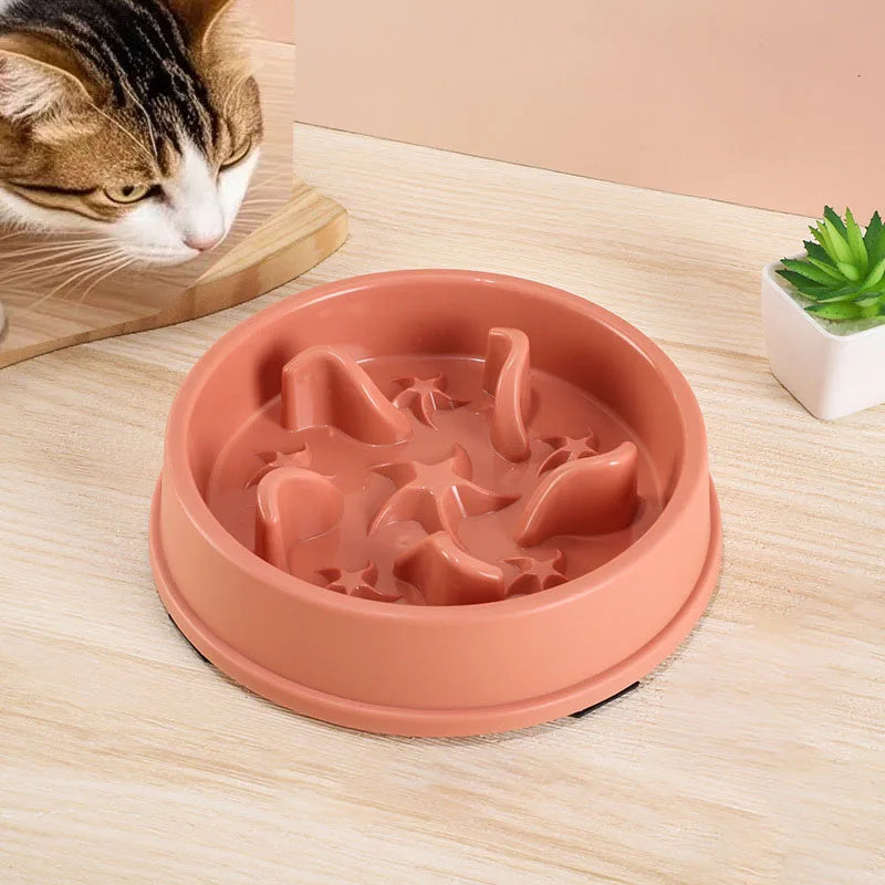 Slow Feeder Pet Bowl – Anti-Slip Anti-Tip with Maze Design