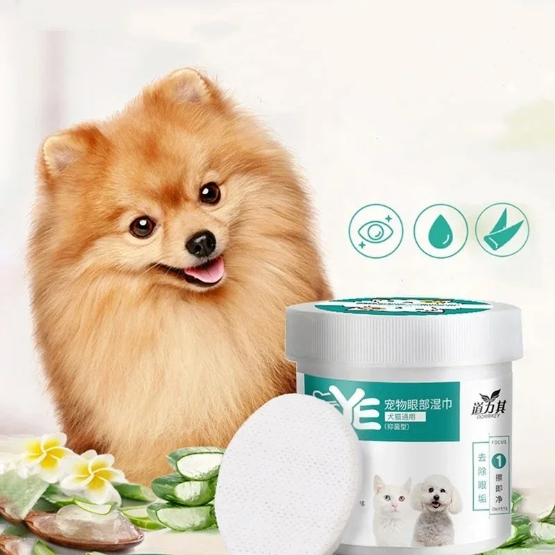 Pet Eye & Ear Wipes – 130 Pcs Gentle Tear Stain Remover