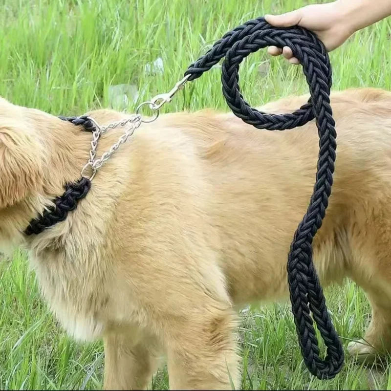 Heavy-Duty Dog Leash – Braided Nylon for Large Breeds