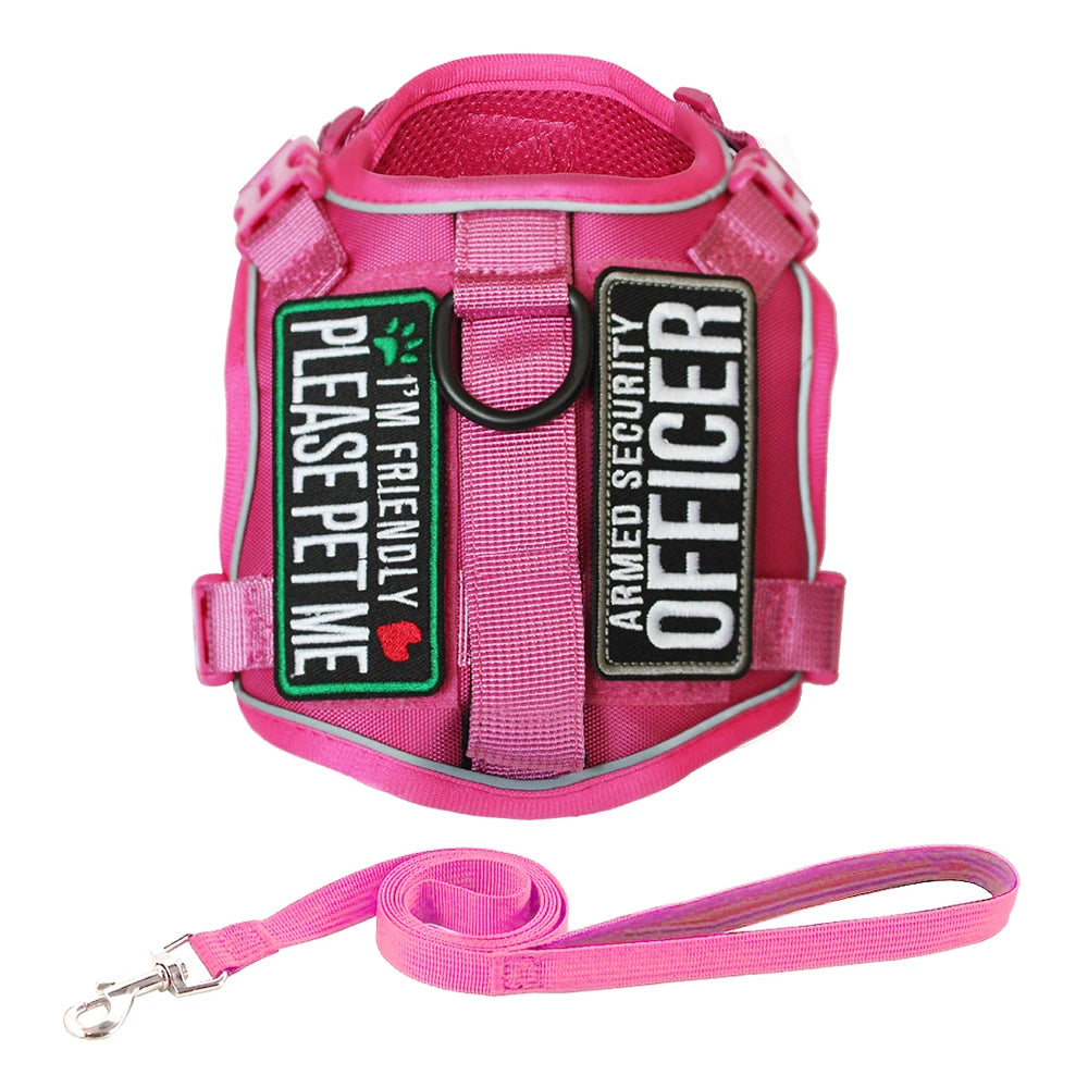 Tactical Dog Harness – Padded Handle & 4-Point Adjustable