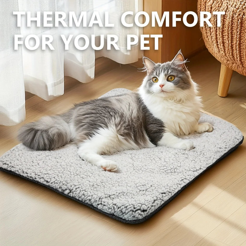 Self-Heating Pet Pad – No Electricity, Washable