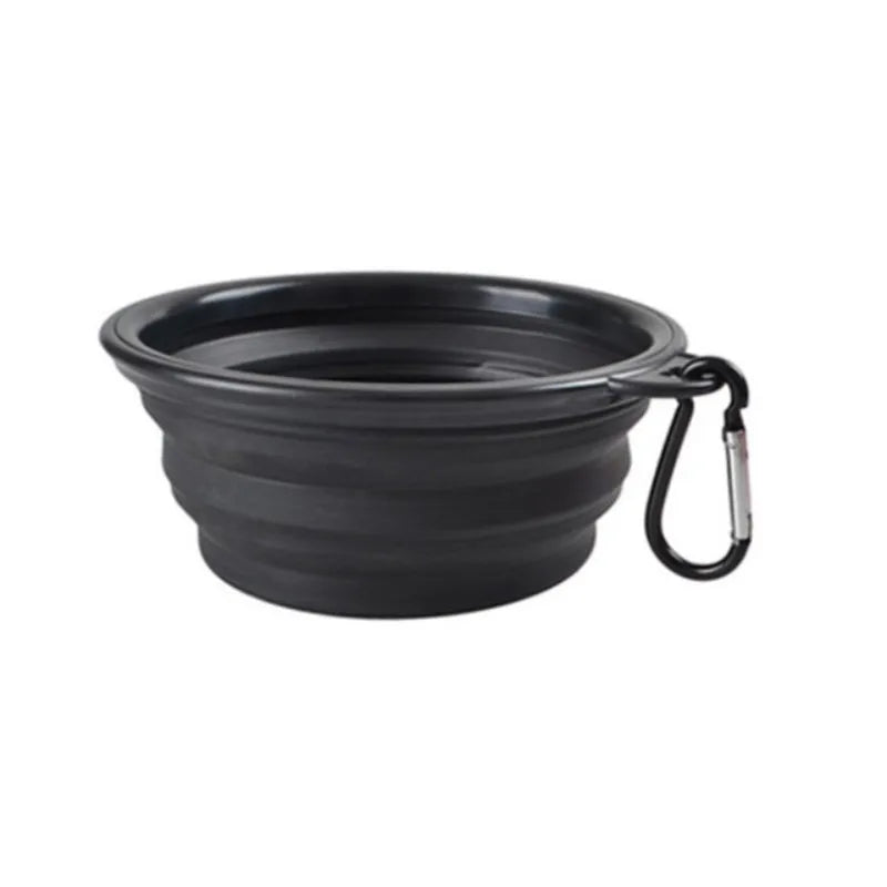 Portable Pet Bowl – Collapsible TPR with Carabiner Clip